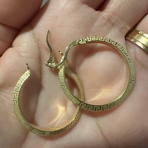 Real gold 18k Loop earrings